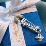 Шпилька срібна Мирослав з фіанітами і янголом