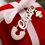 Шпилька срібна Софія з фіанітами і янголом