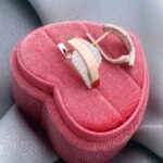 Сережки срібні з золотом і яскравими фіанітами - Image 2