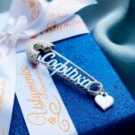 Шпилька срібна Софійка з фіанітами і сердечком