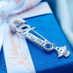 Шпилька срібна з янголом і фіанітами, Анастасія