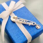 Класична срібна шпилька Дамір з янголом