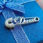 Шпилька срібна Денис з білими фіанітами