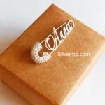 Шпилька срібна Алла з білими камінчиками