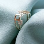 Каблучка срібна з золотом і фіанітами - Зображення 2