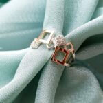 Каблучка срібна з золотом і фіанітами