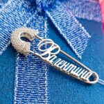Шпилька срібна Валентина з фіанітами