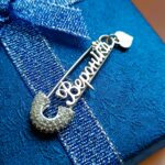 Шпилька срібна Вероніка з фіанітами і сердечком