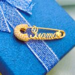 Шпилька срібна Злата з позолотою і сердечком